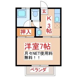 コーポ山口　Ｂ棟の物件間取画像